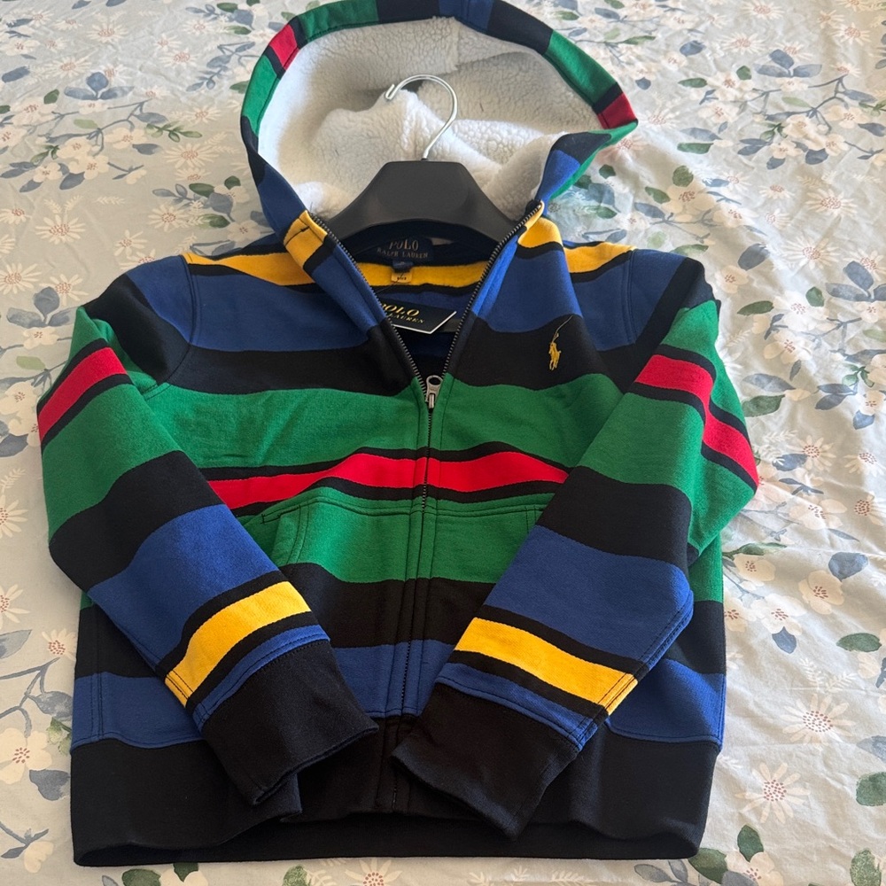 Polo by Ralph Lauren Kids Striped Hoodie Jacket- Multicolor